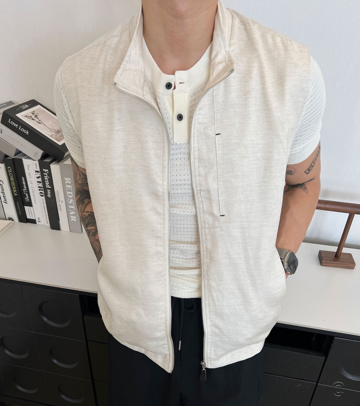 Men linen vest