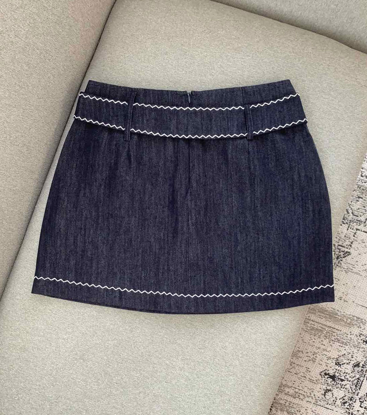 Denim mini skirt