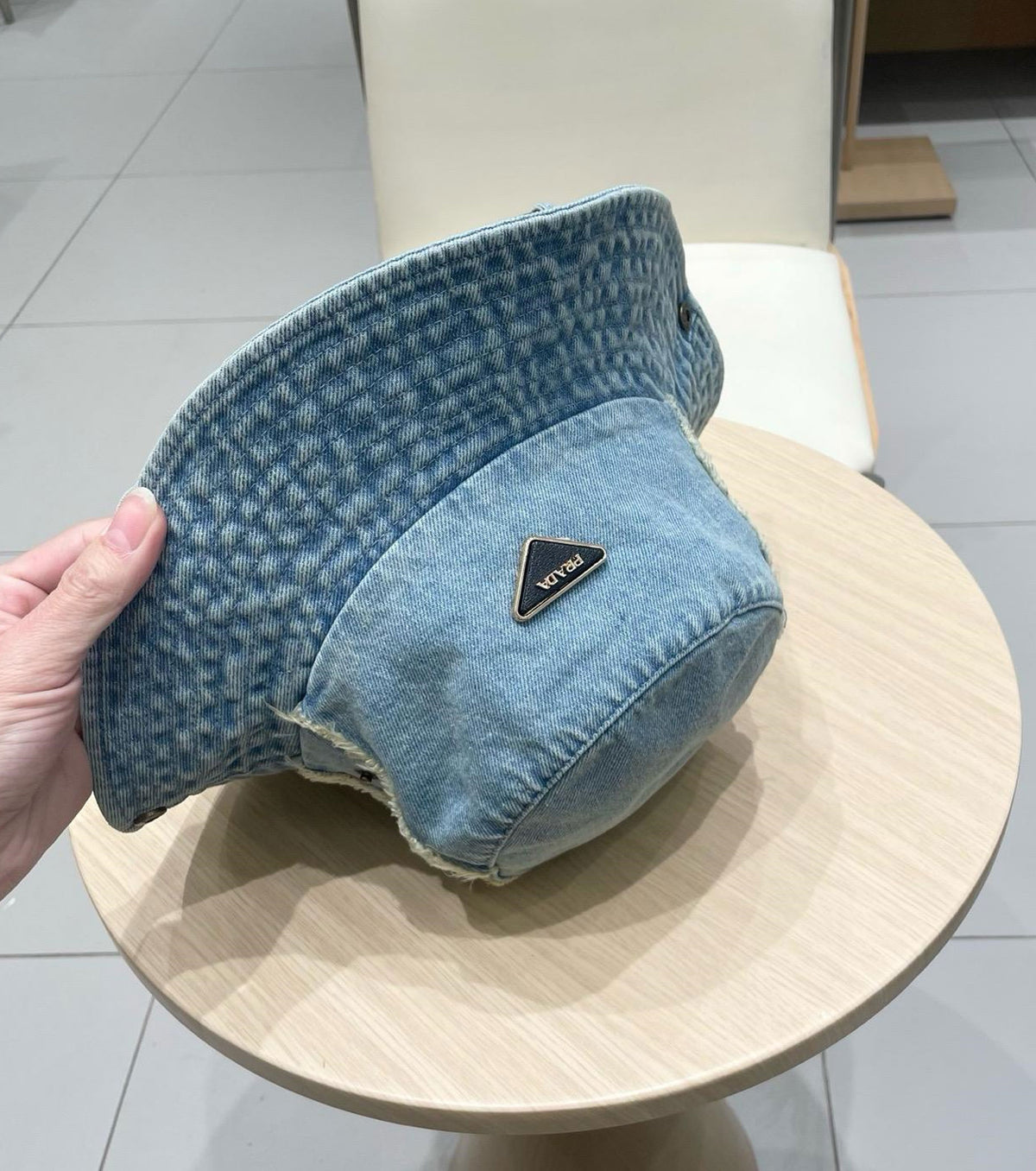 Denim bucket hat