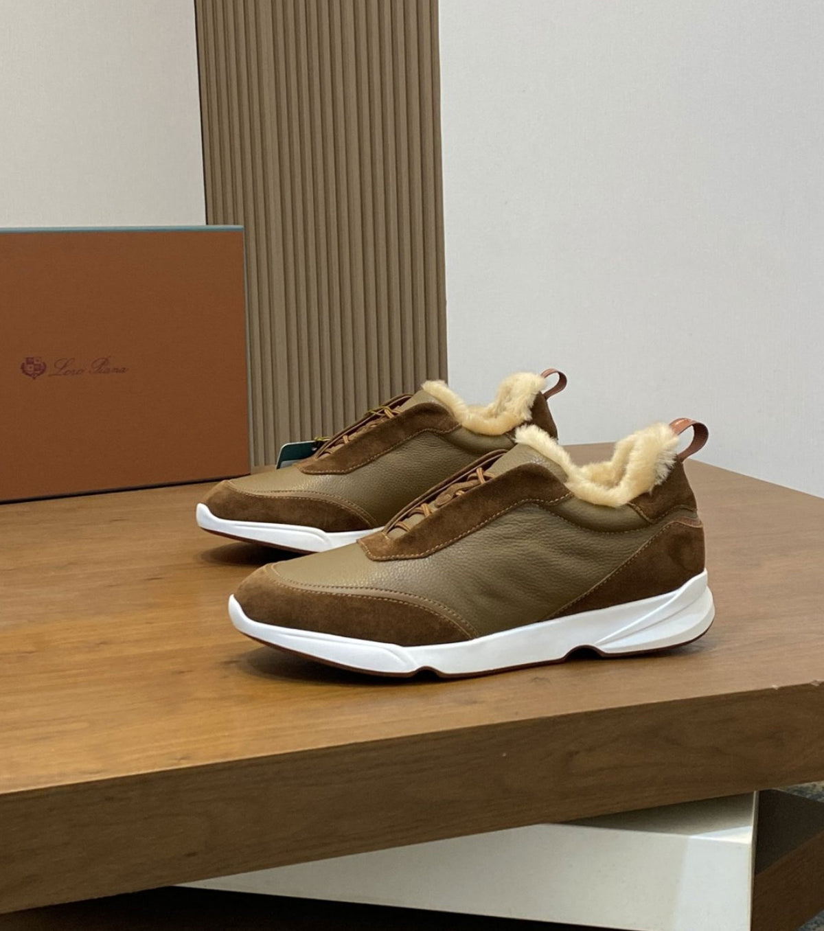 Modular Walk Leather and Suede Sneakers