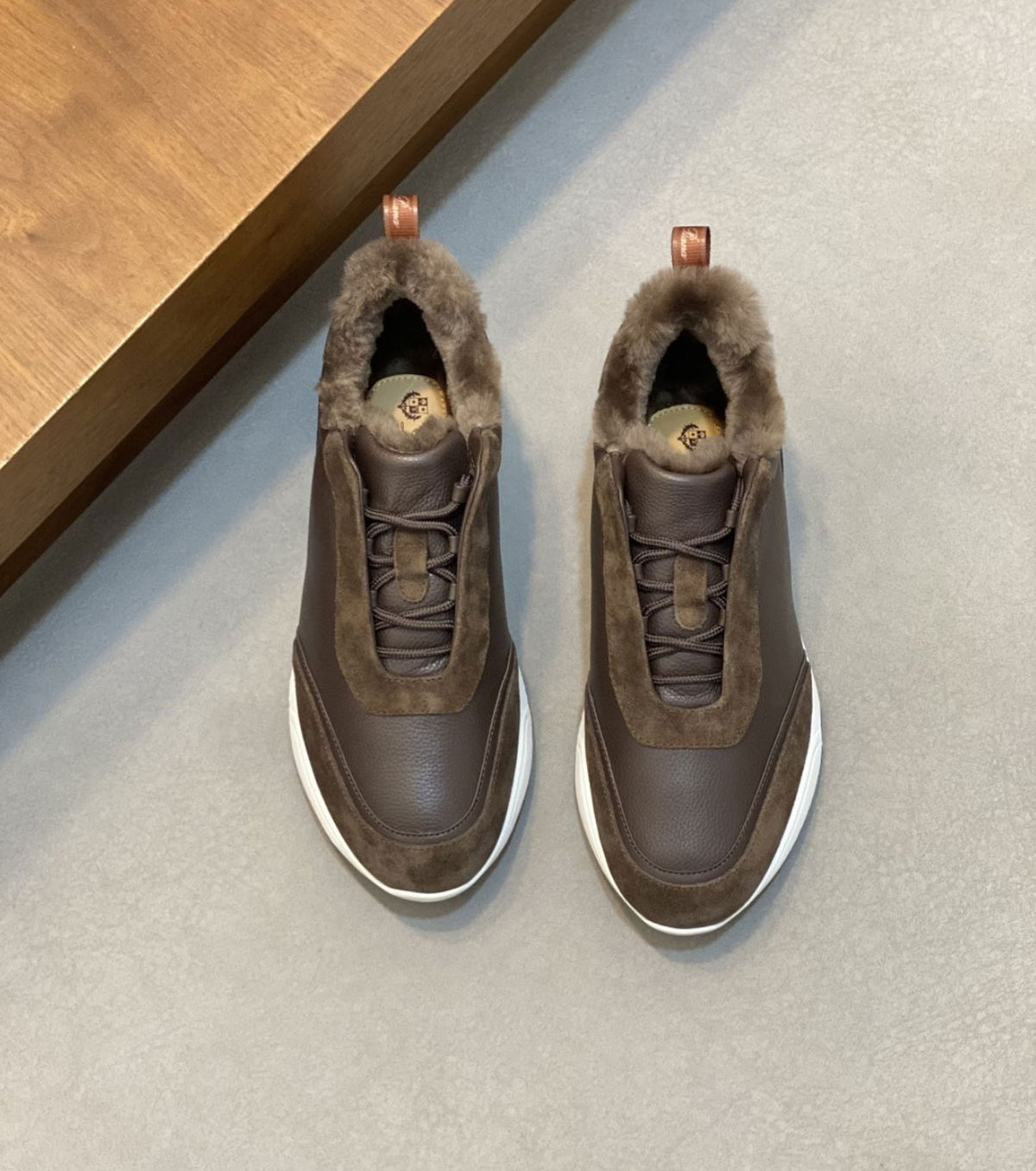 Modular Walk Leather and Suede Sneakers