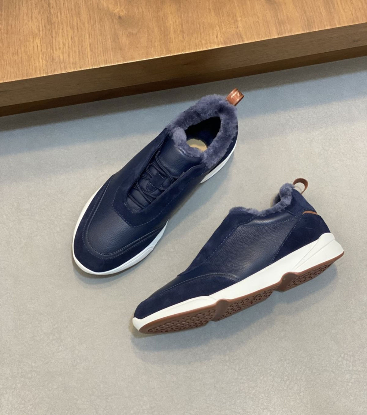 Modular Walk Leather and Suede Sneakers