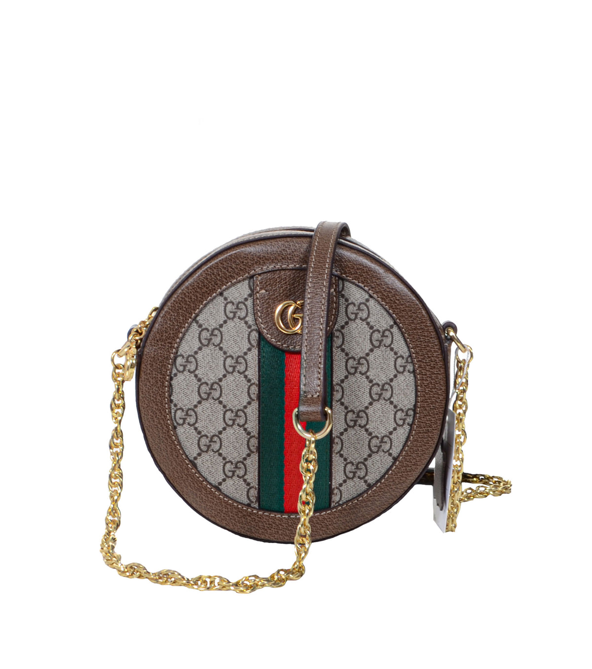 Ophidia Round Leather Shoulder bag