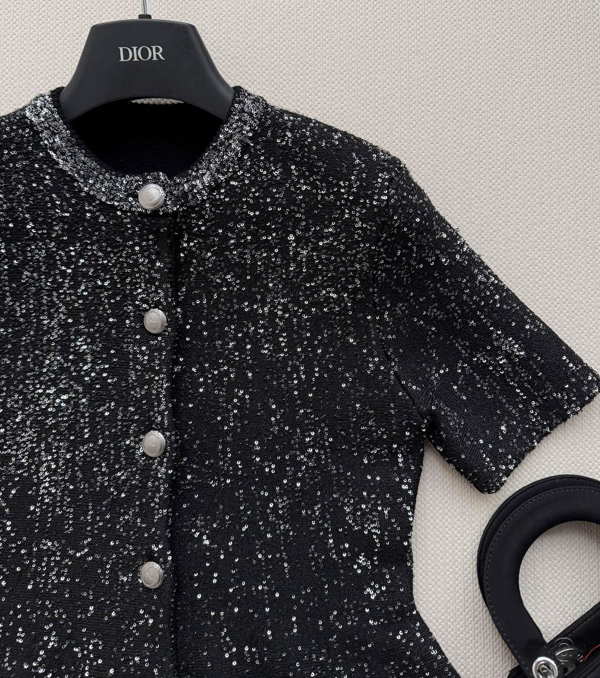 Short-Sleeved Peplum Cardigan