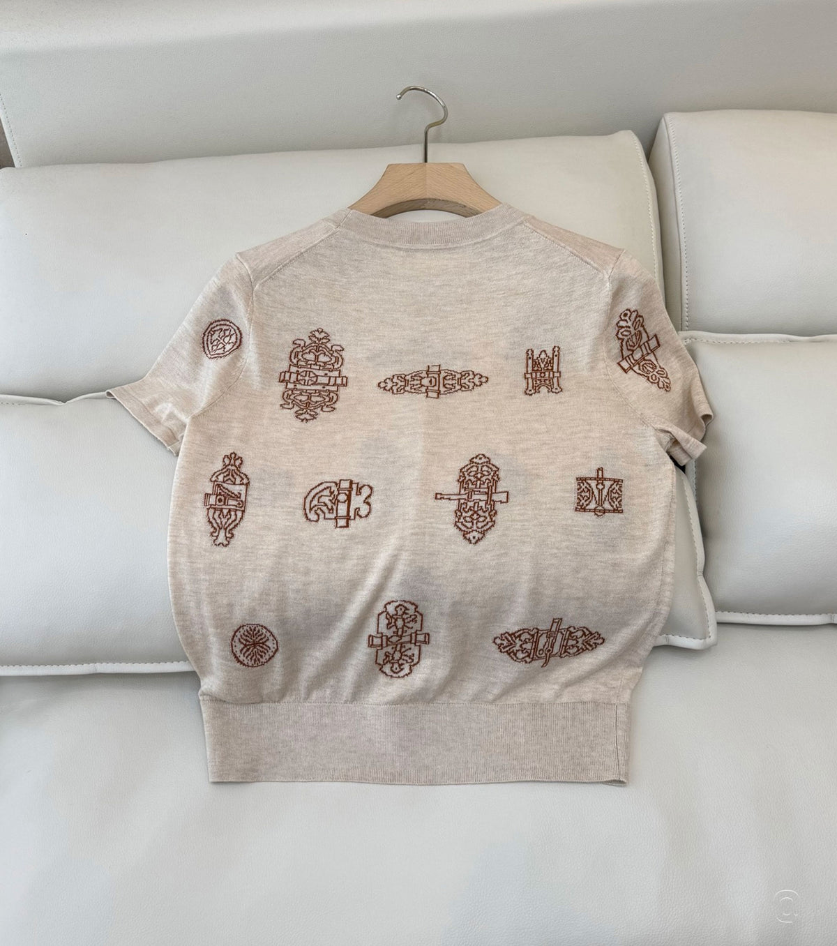 "Ferronnerie" short-sleeve sweater