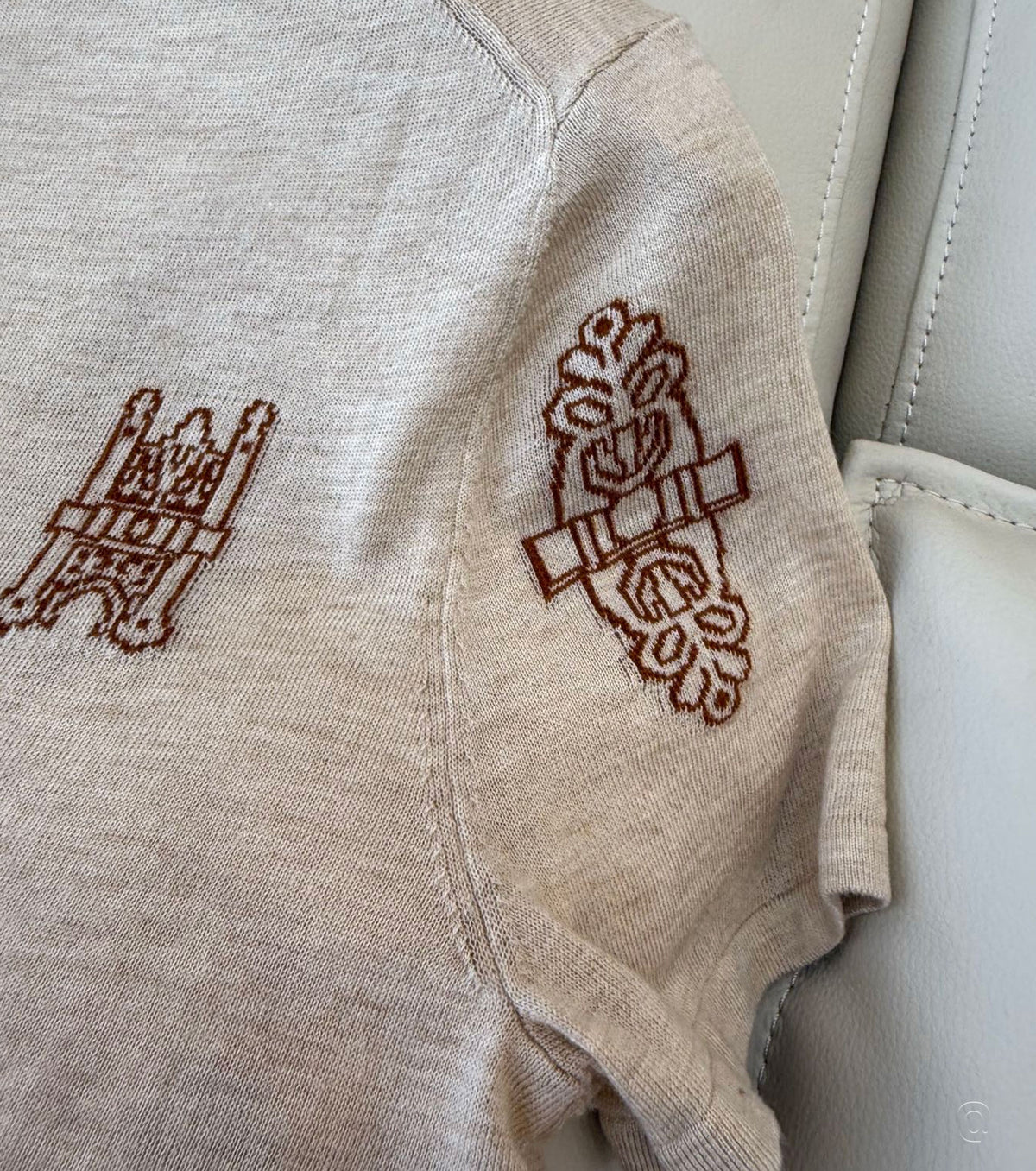 "Ferronnerie" short-sleeve sweater