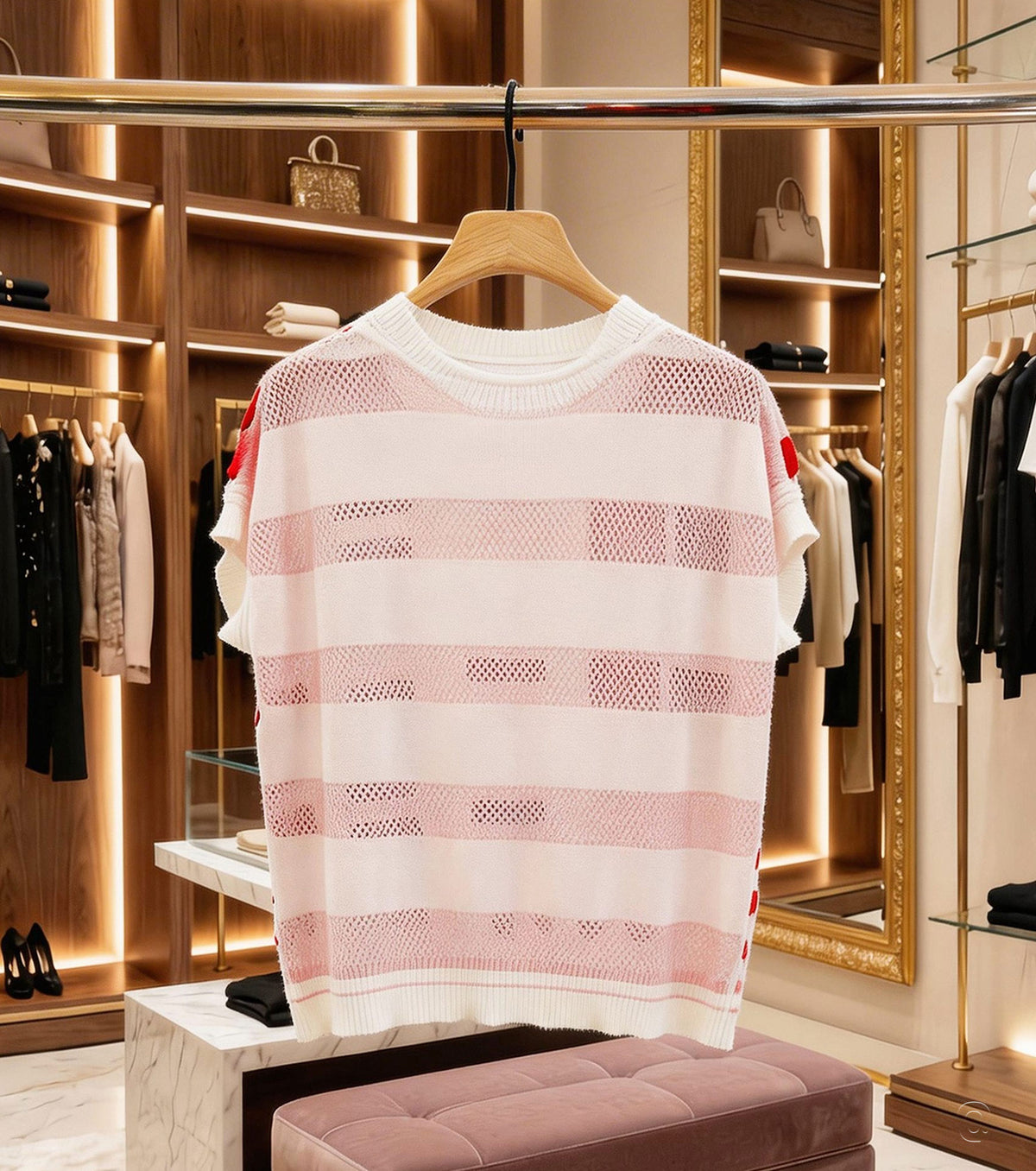 Short-sleeve sweater