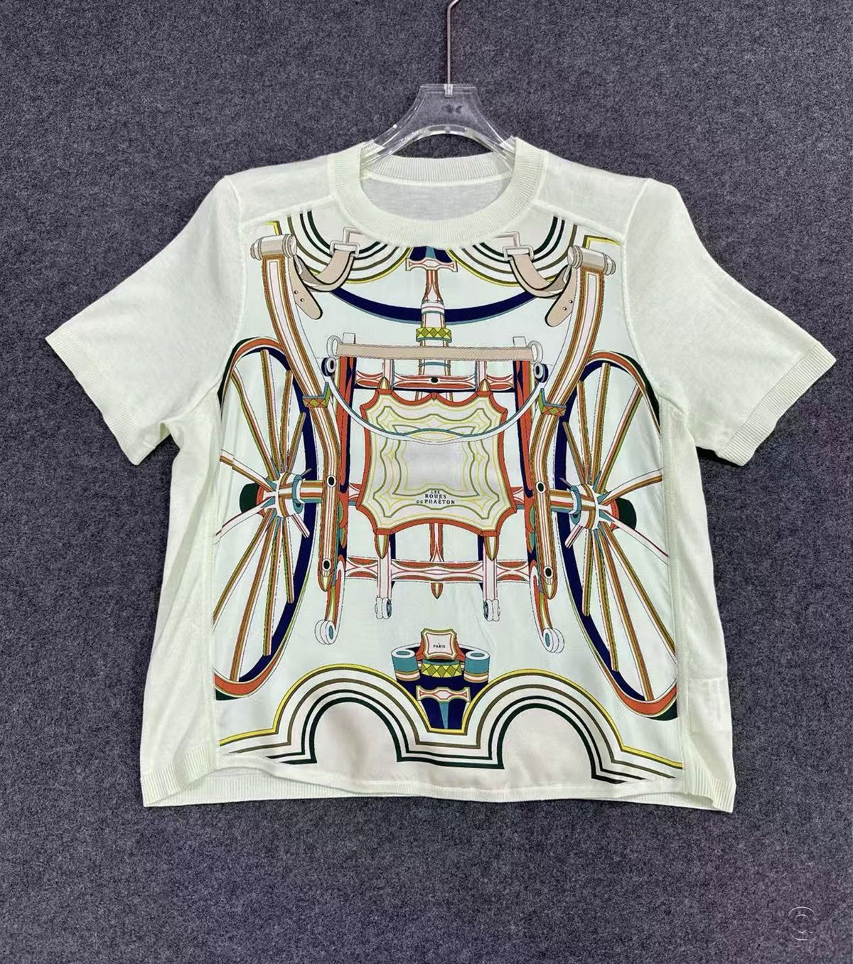 Short-sleeve silk sweater