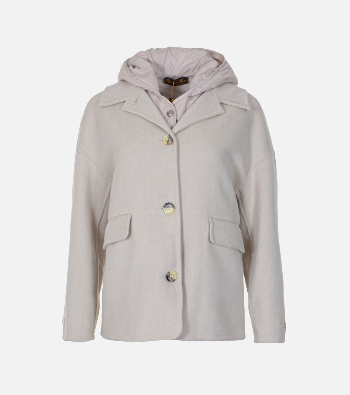 Women Cashmere Coat 2in1