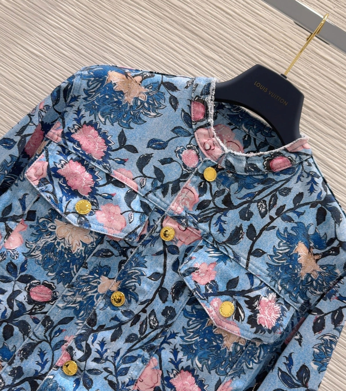 Printed denim jacket