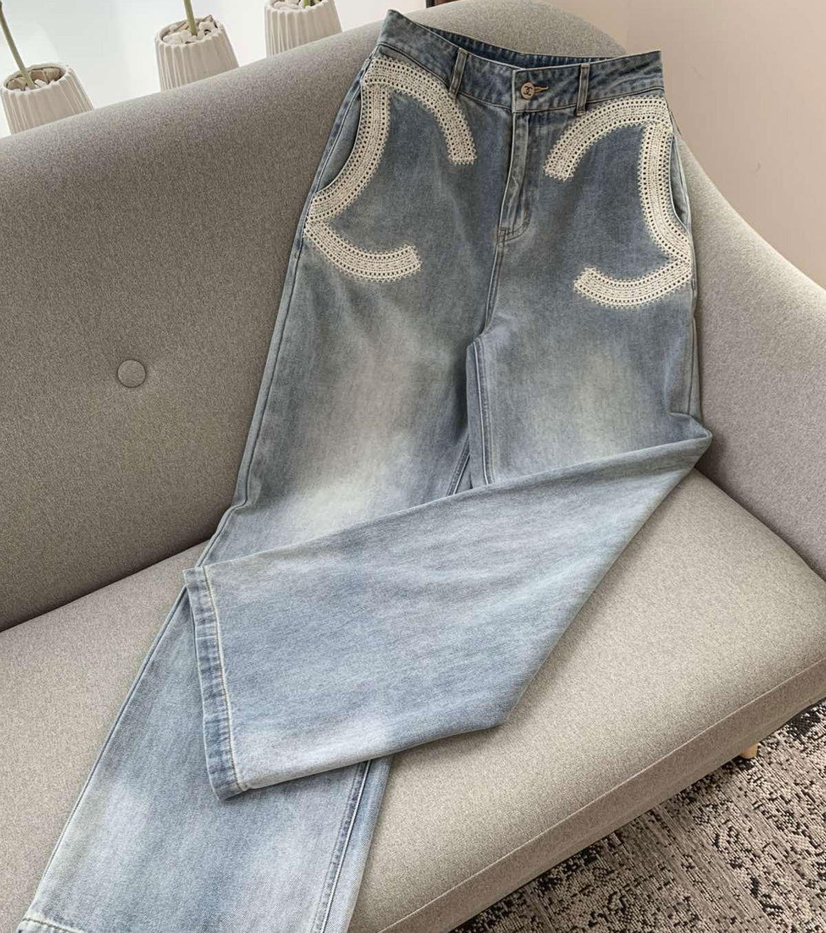 Wide leg jeans