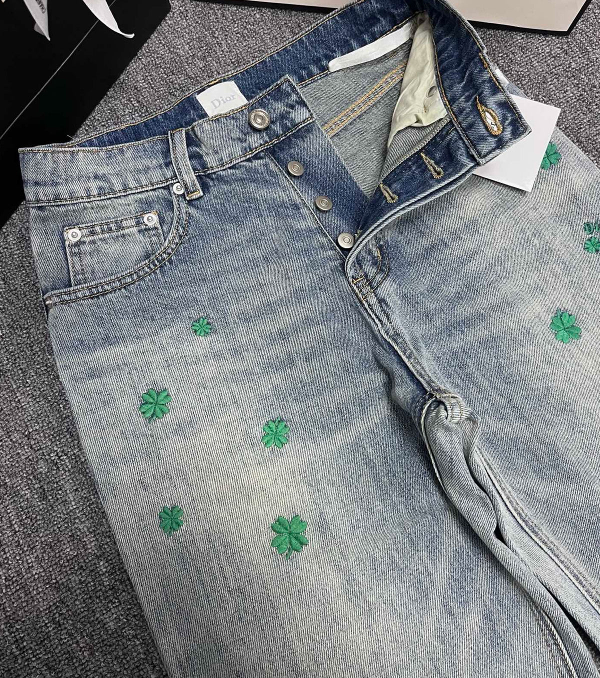 Flared Embroidered Jeans