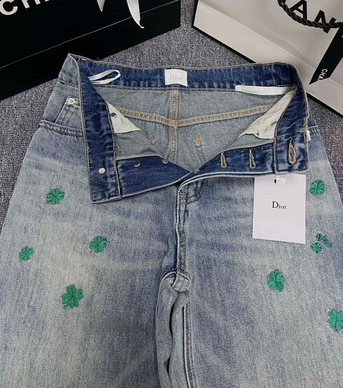 Flared Embroidered Jeans