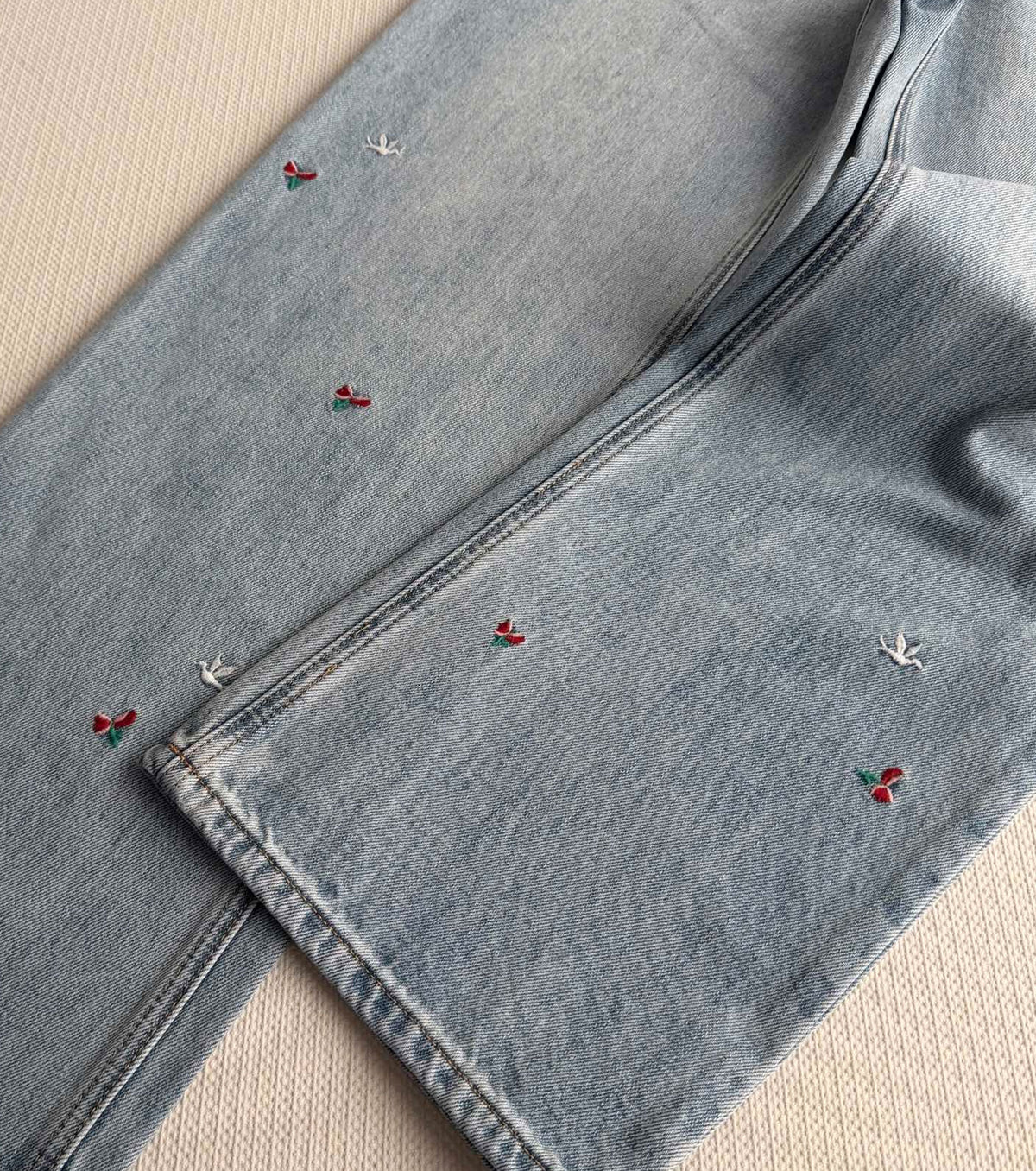 Flared Embroidered Jeans