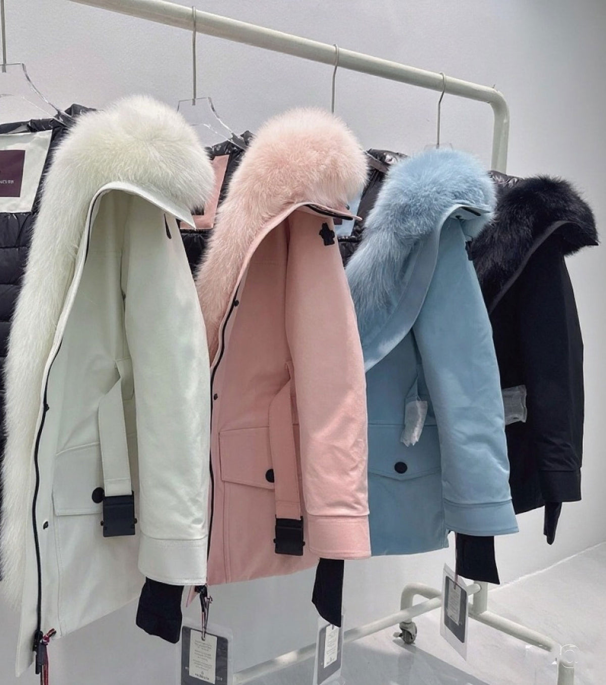 Women ski down parka