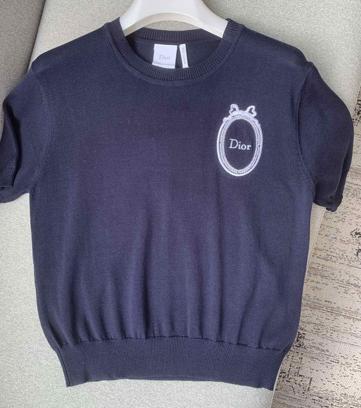 Плетена блуза с къс ръкав