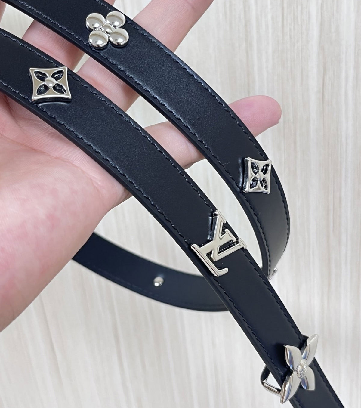 Leather Monogram Belt