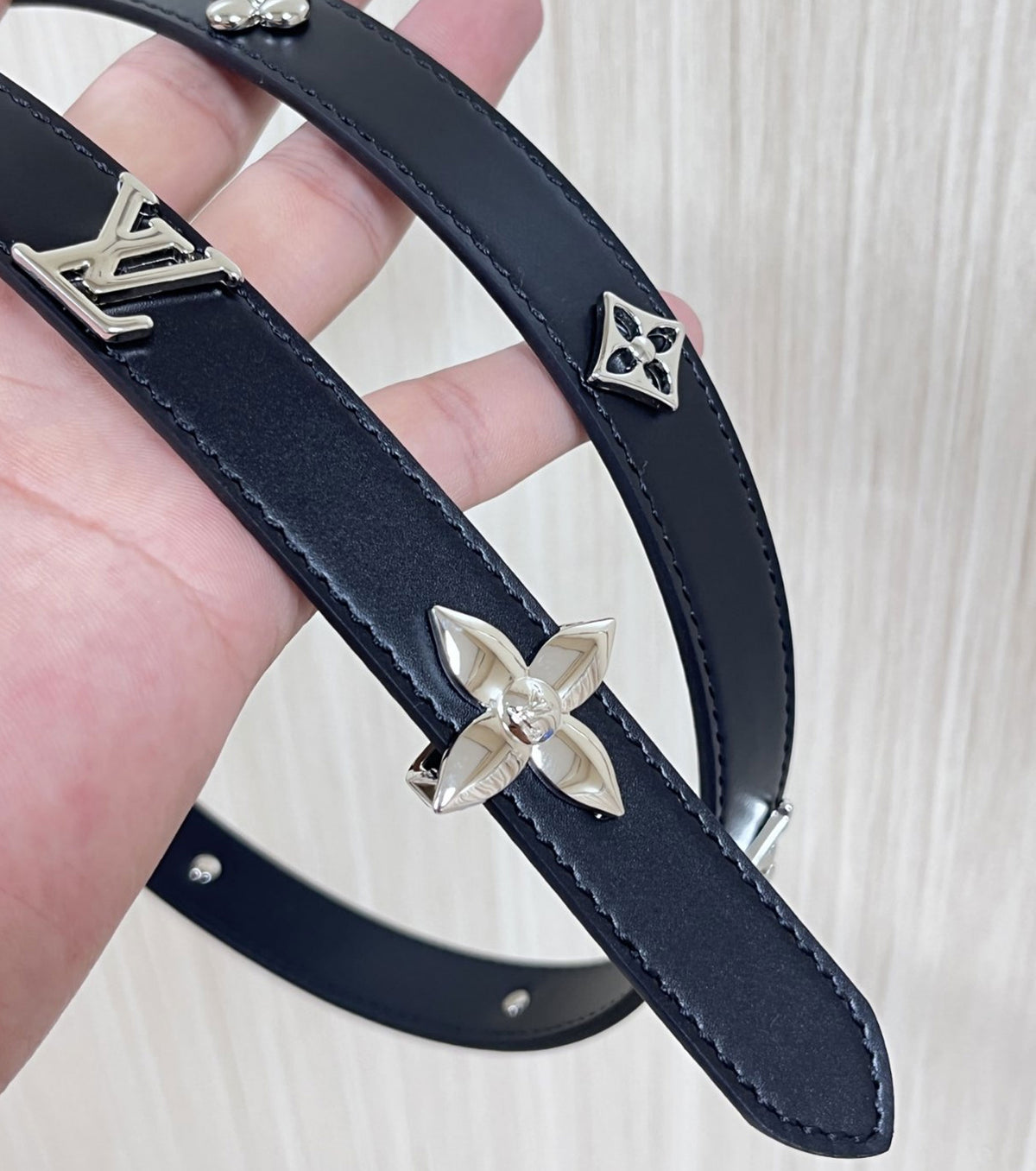 Leather Monogram Belt