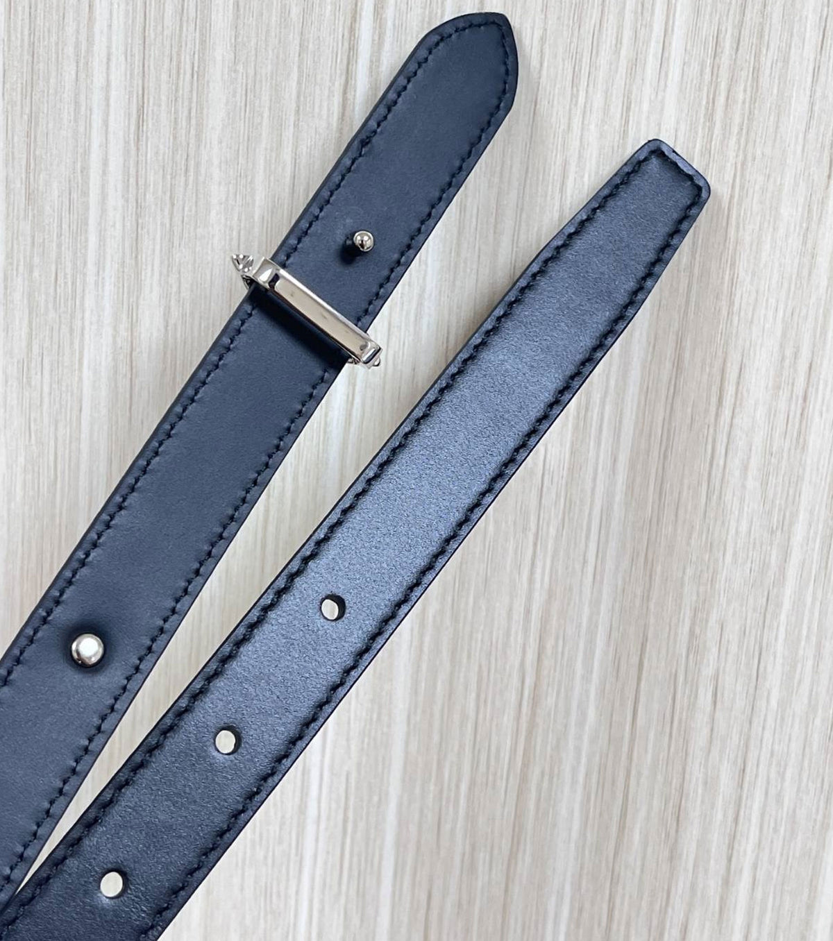 Leather Monogram Belt