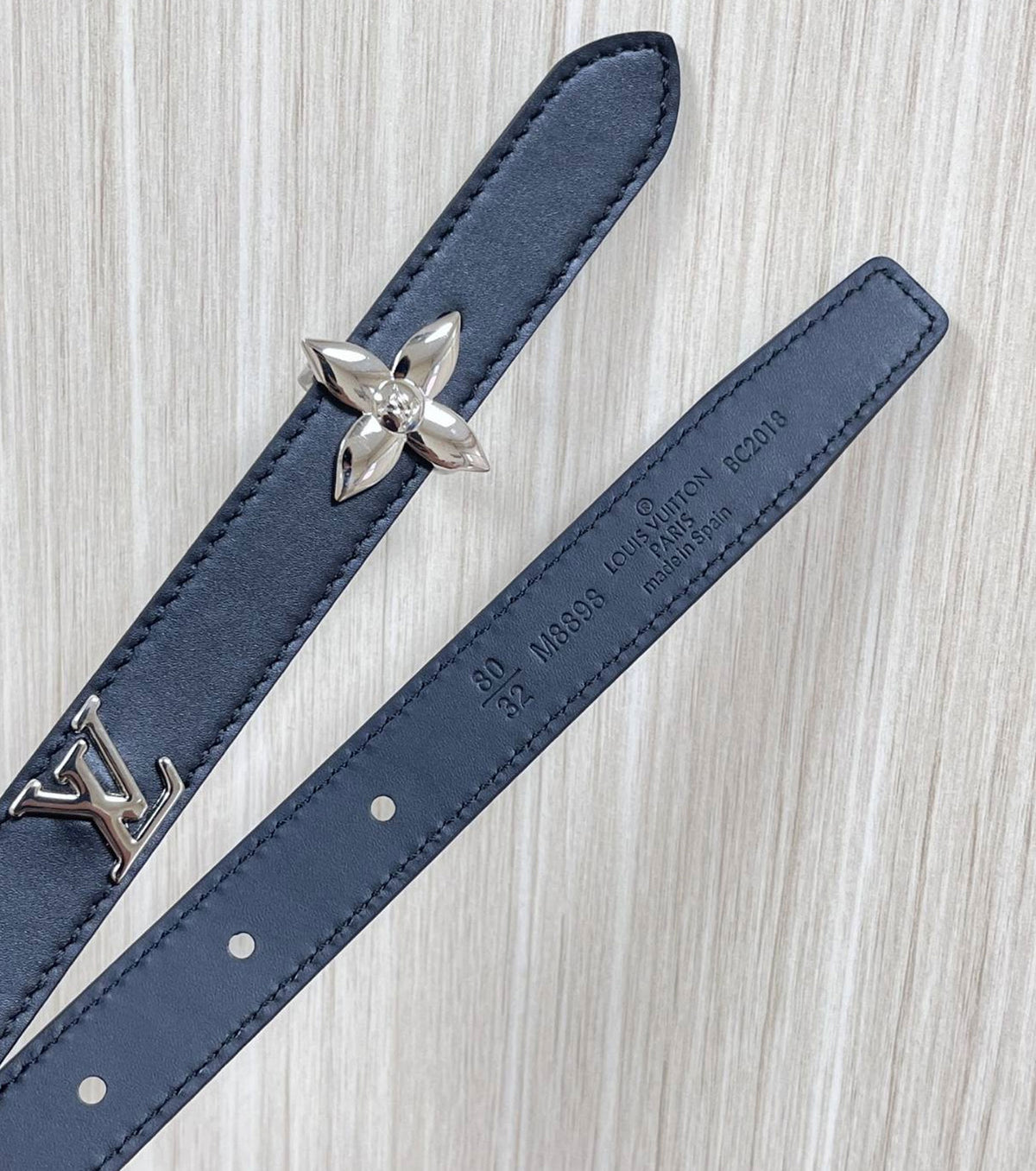 Leather Monogram Belt