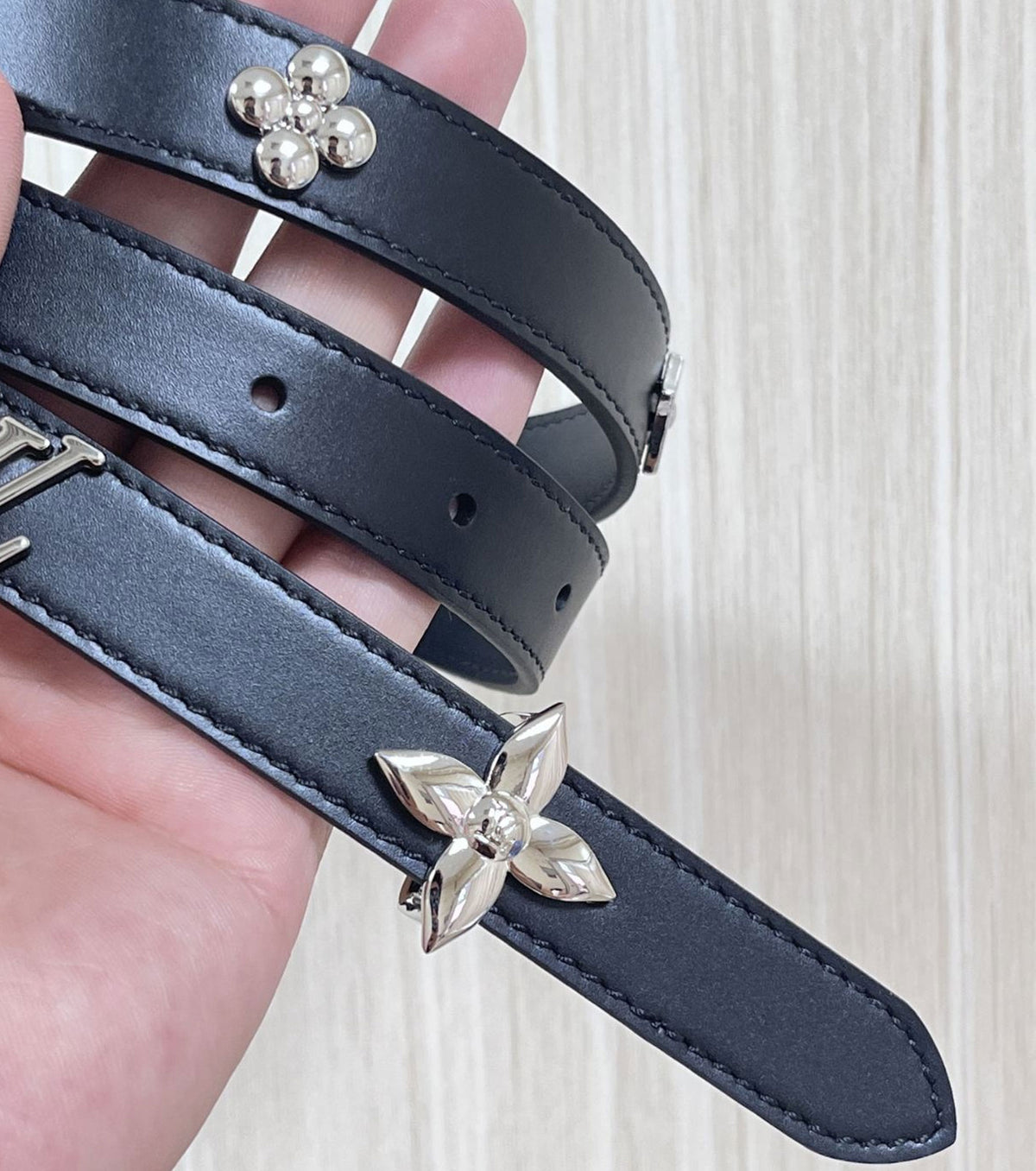 Leather Monogram Belt