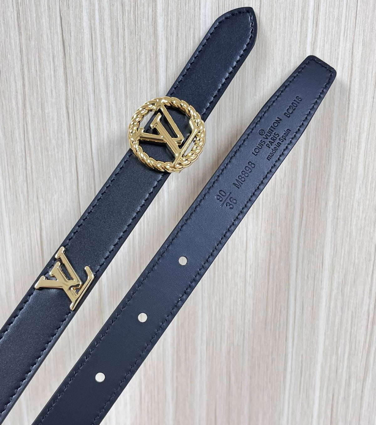 Leather Monogram Belt