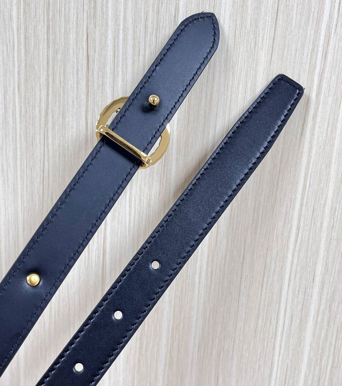 Leather Monogram Belt