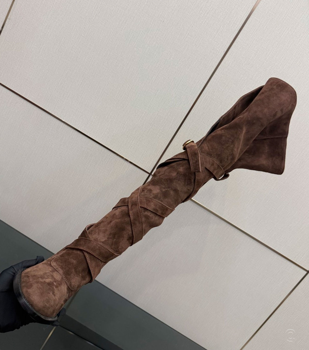 Janis embellished over-the-knee suede boots