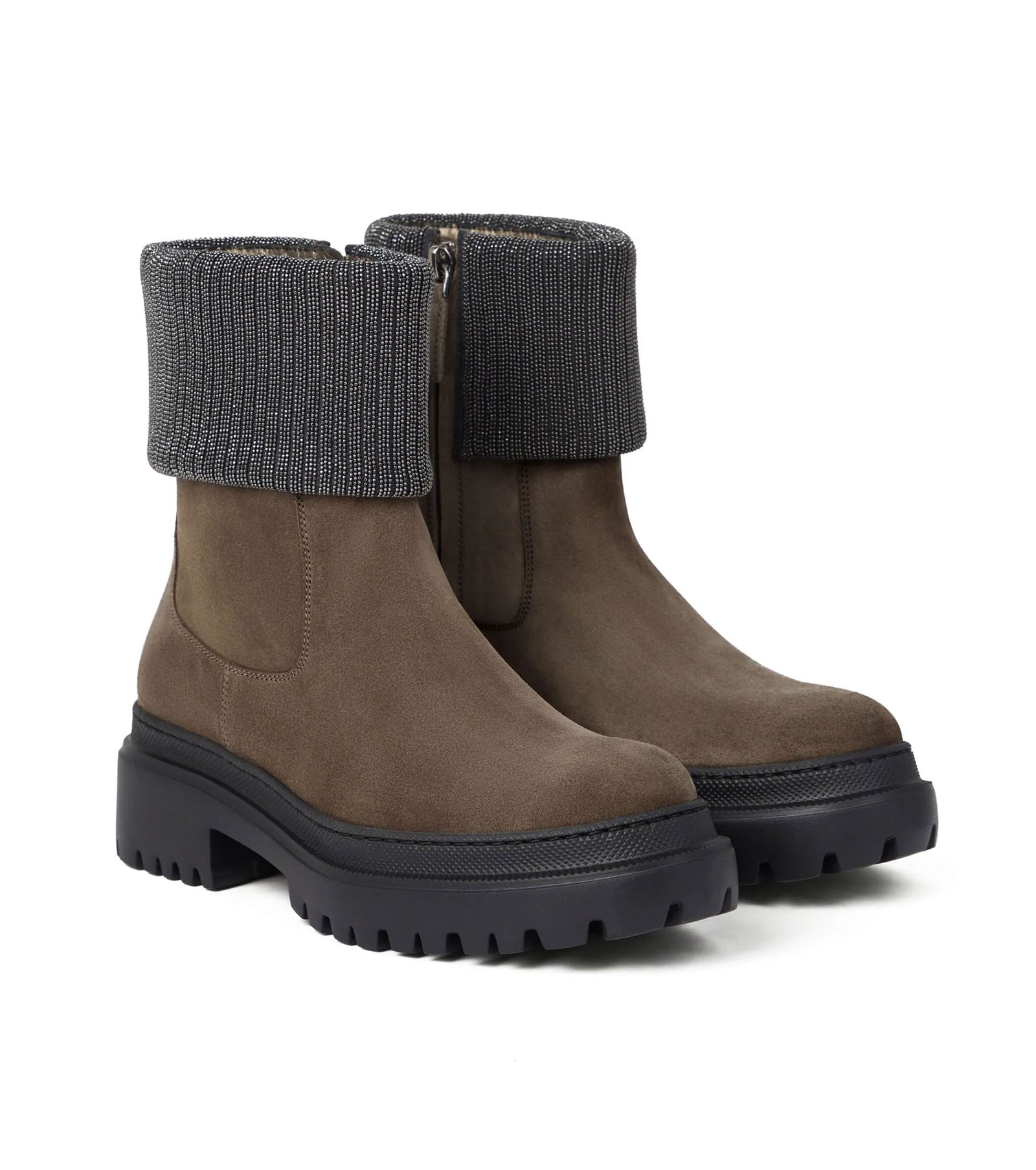 Monili-Trim block-heel ankle boots