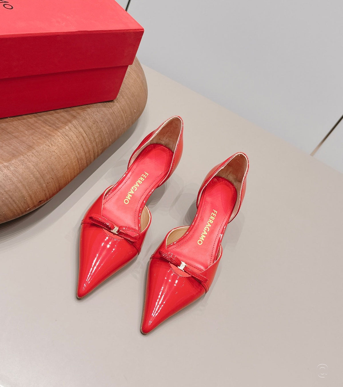 Patent Leather Gyoia Dorsay Pumps