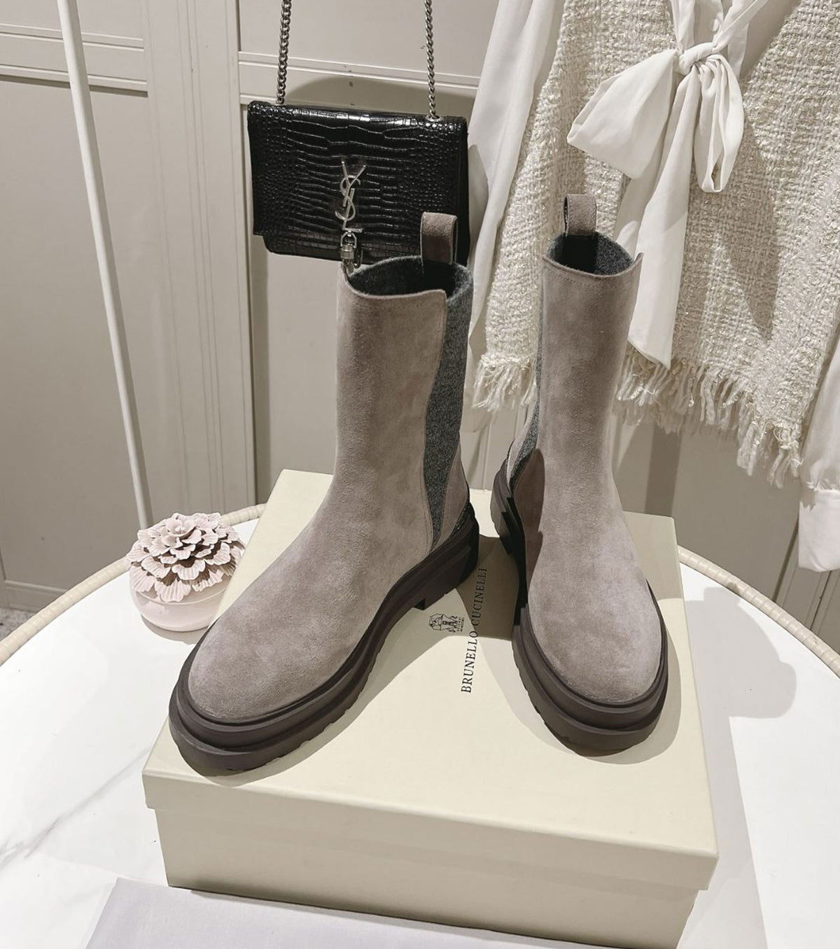 Leather boots