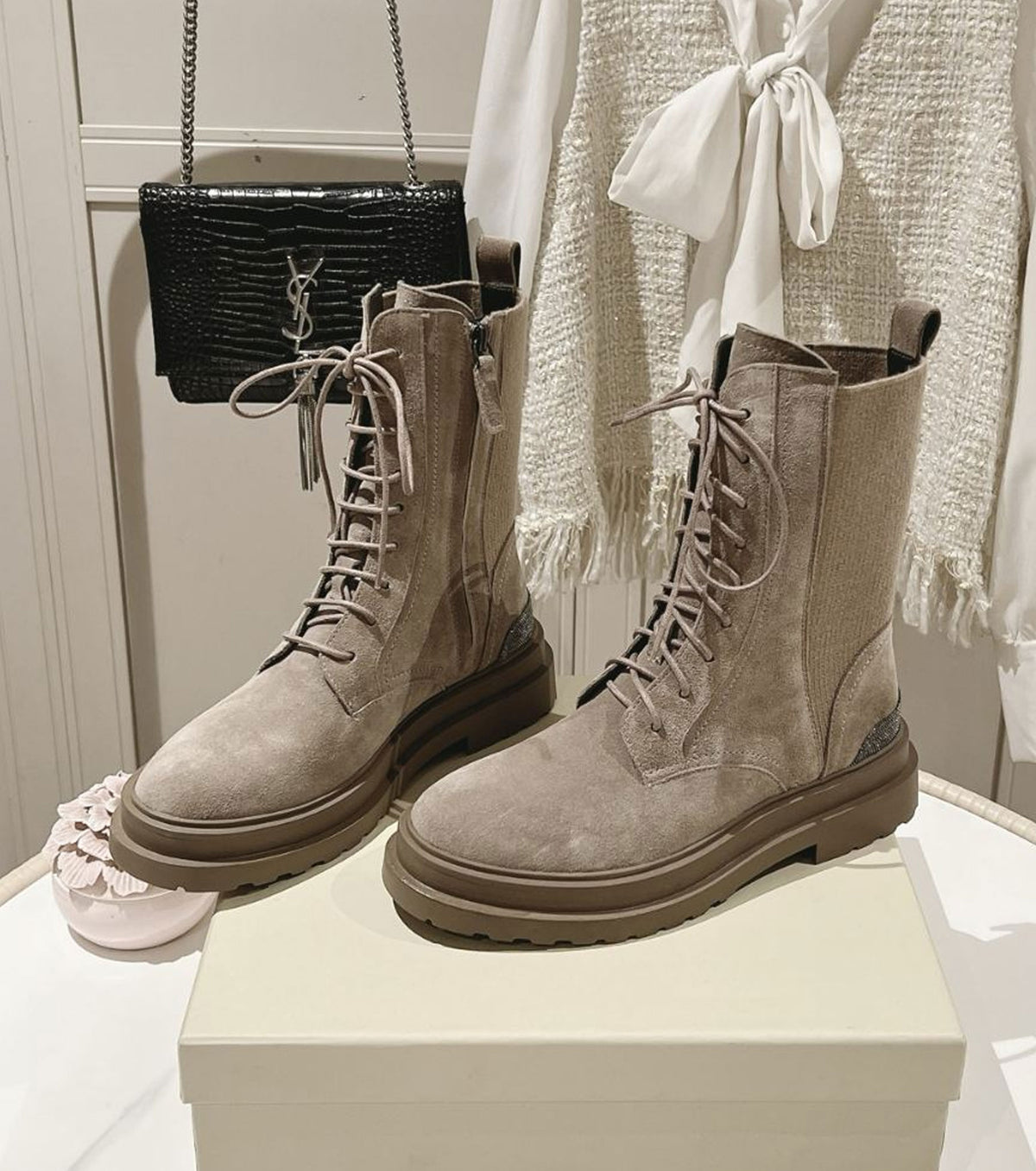 Leather boots