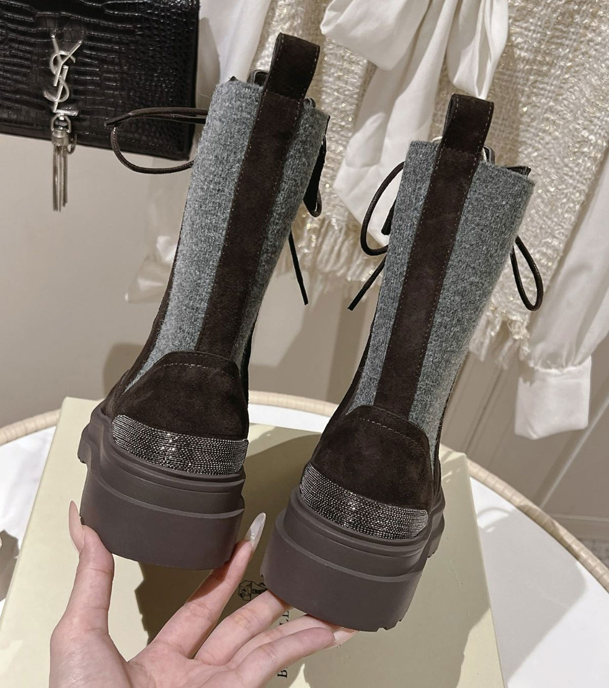 Leather boots