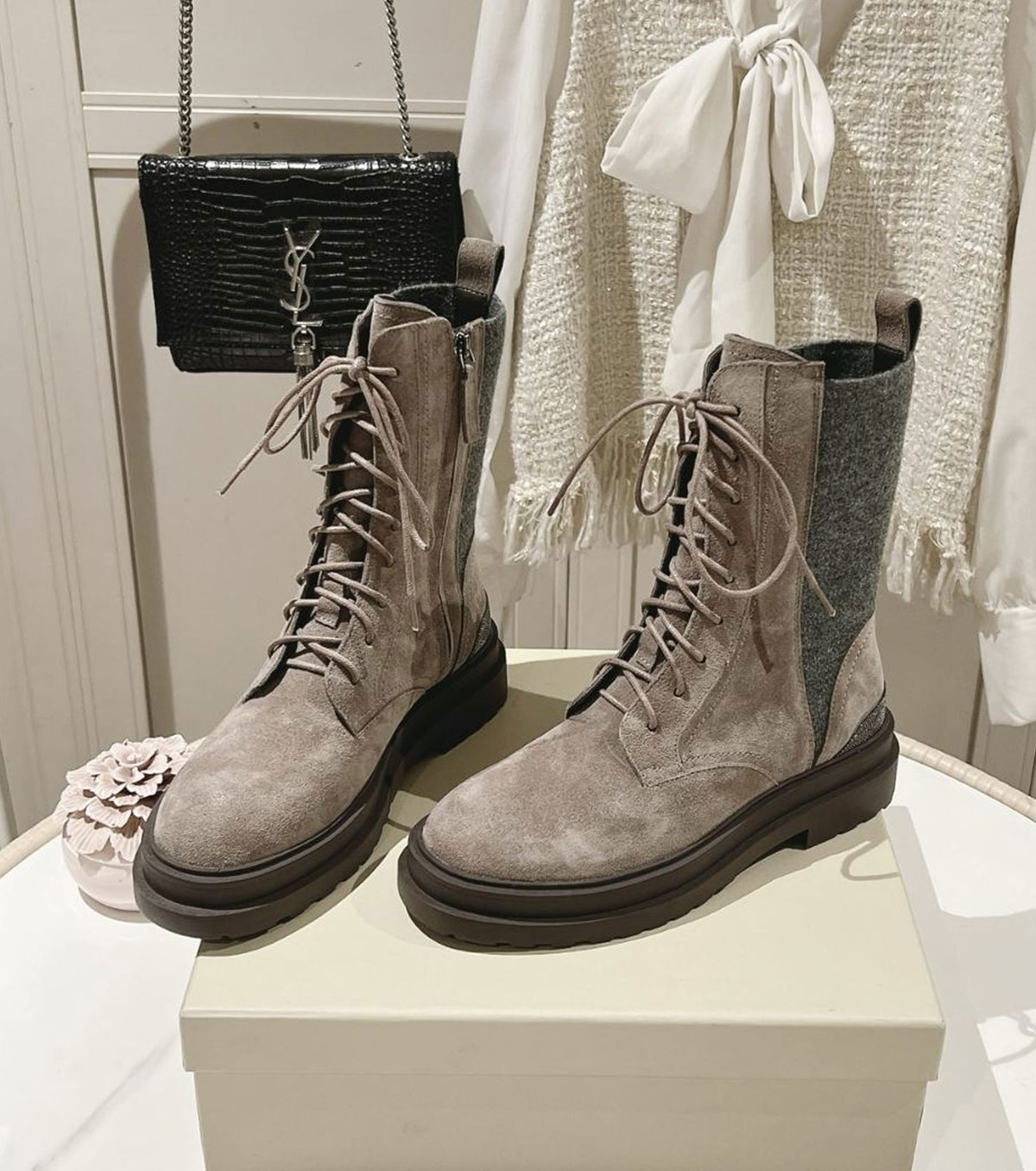 Leather boots