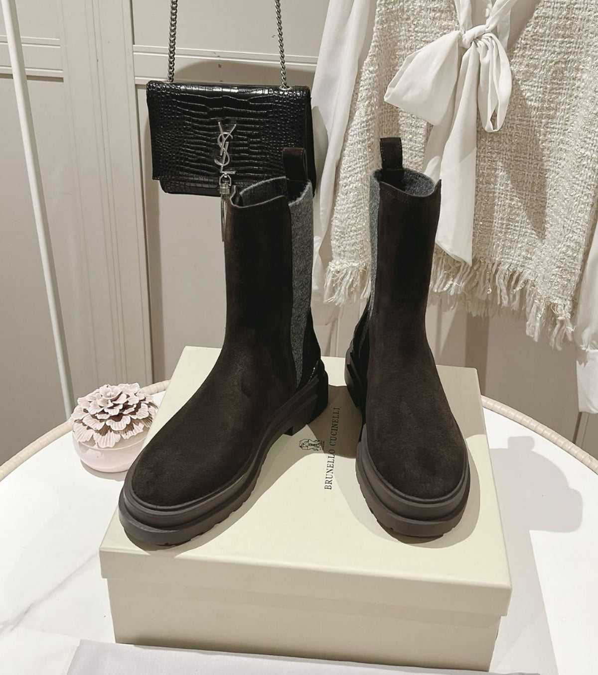 Leather boots