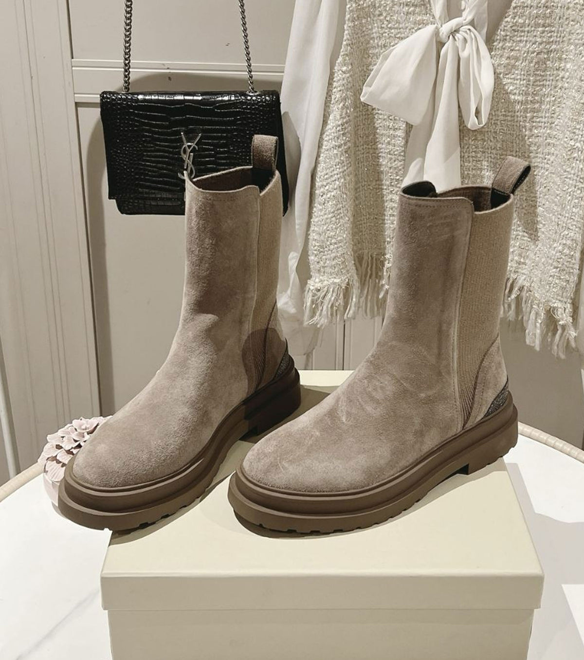 Leather boots