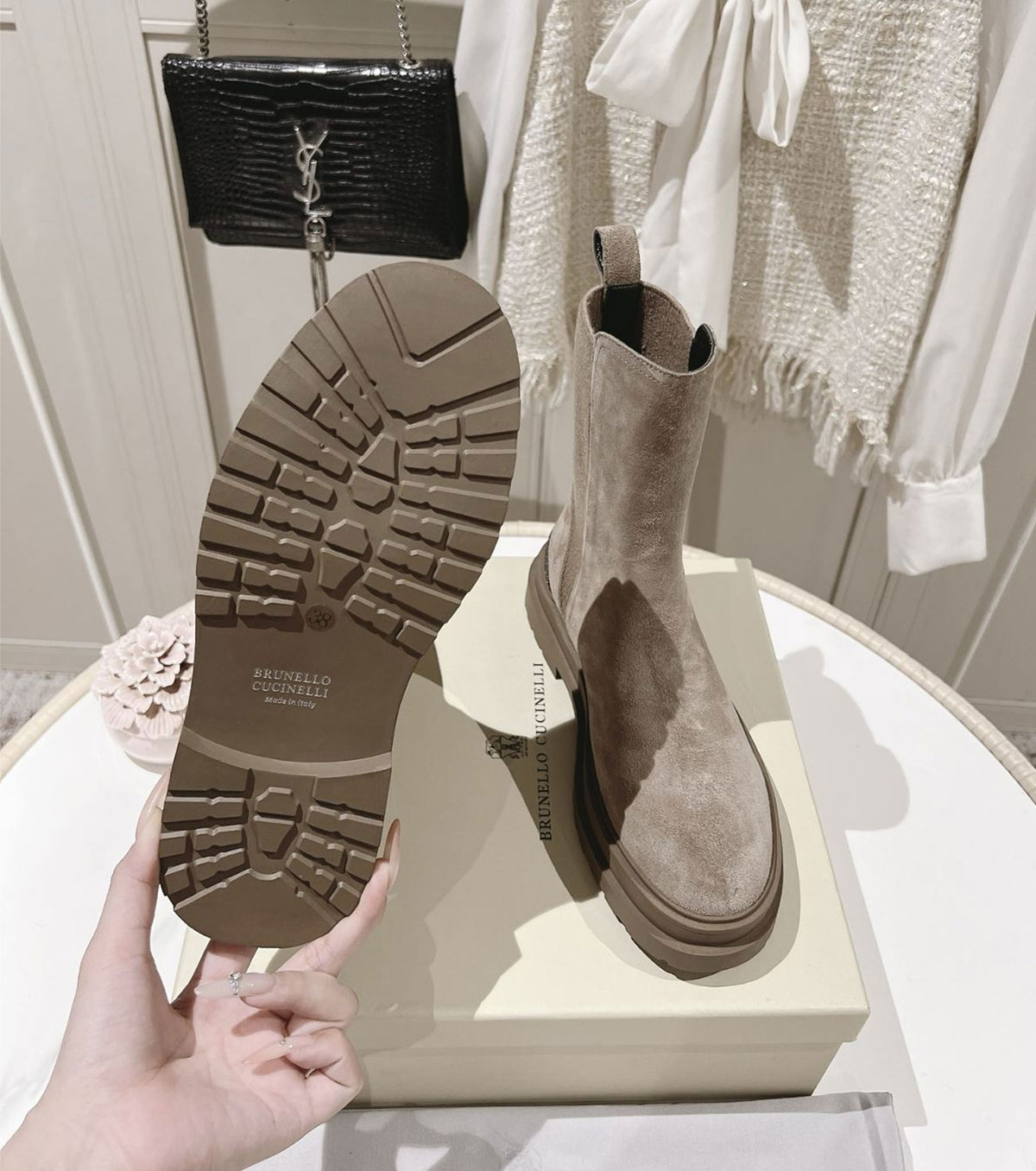 Leather boots