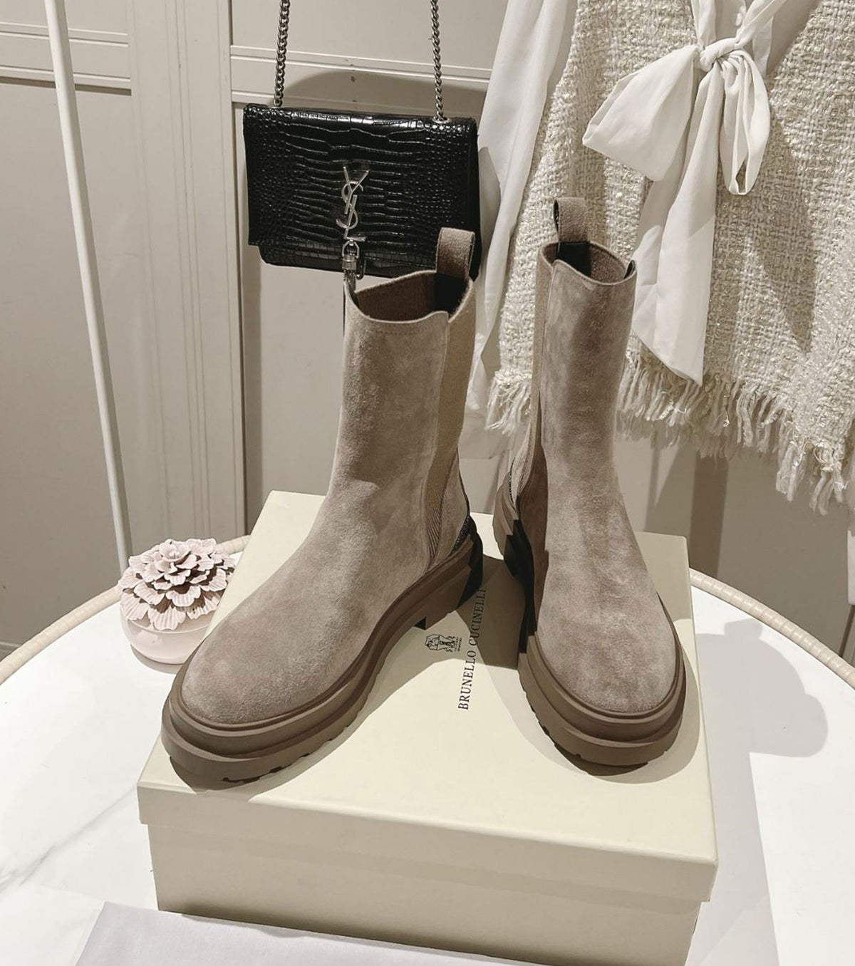 Leather boots
