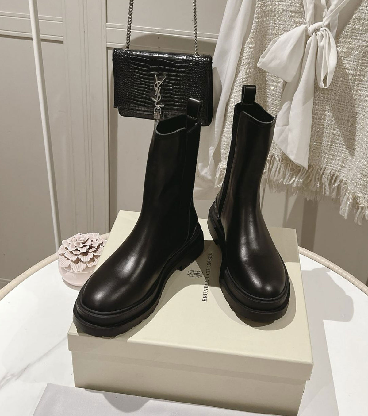 Leather boots