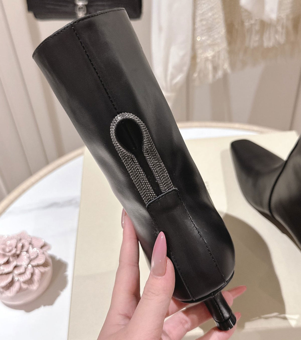 Leather boots