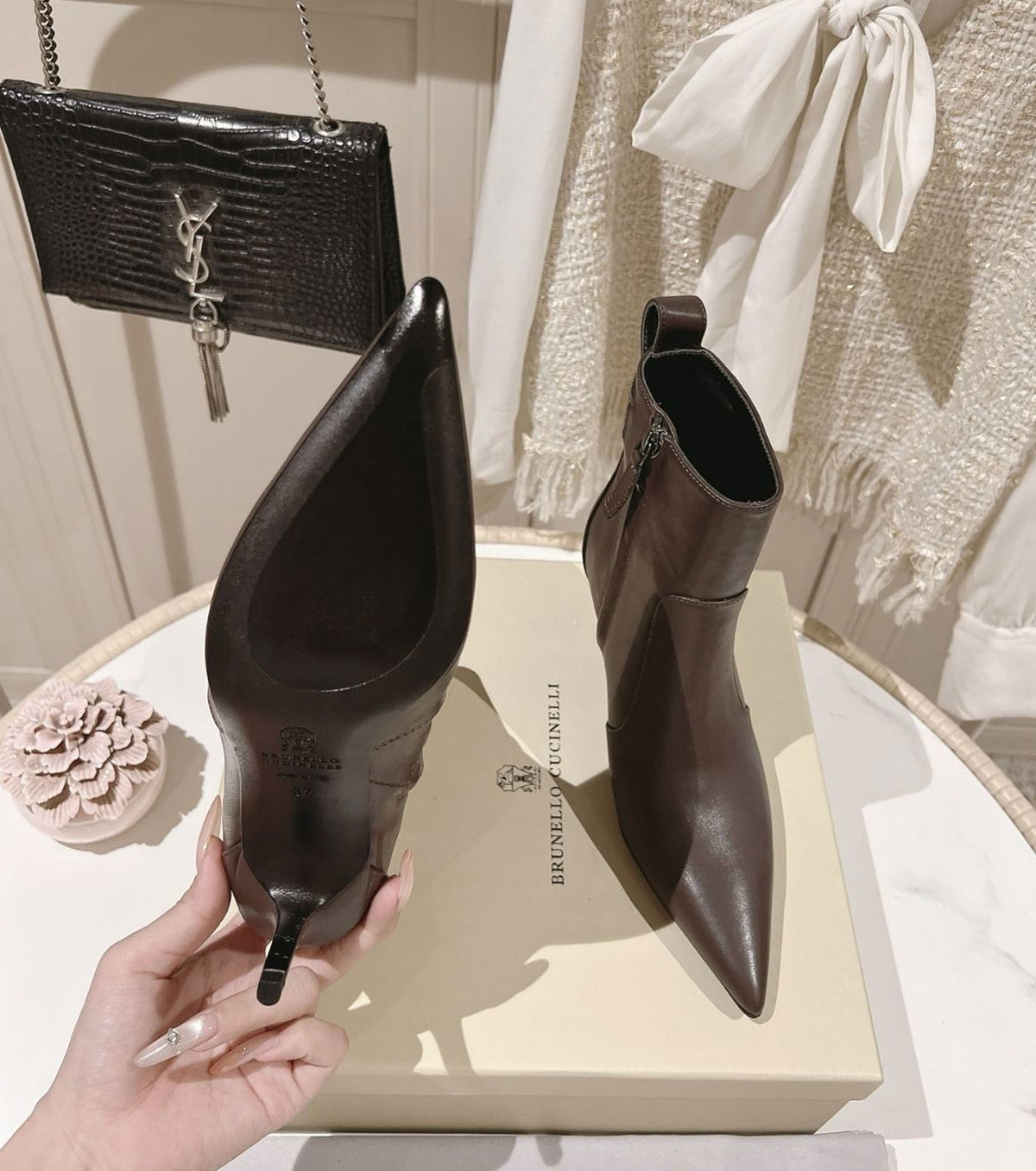 Leather boots