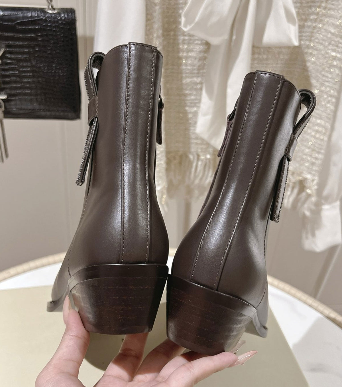 Leather boots