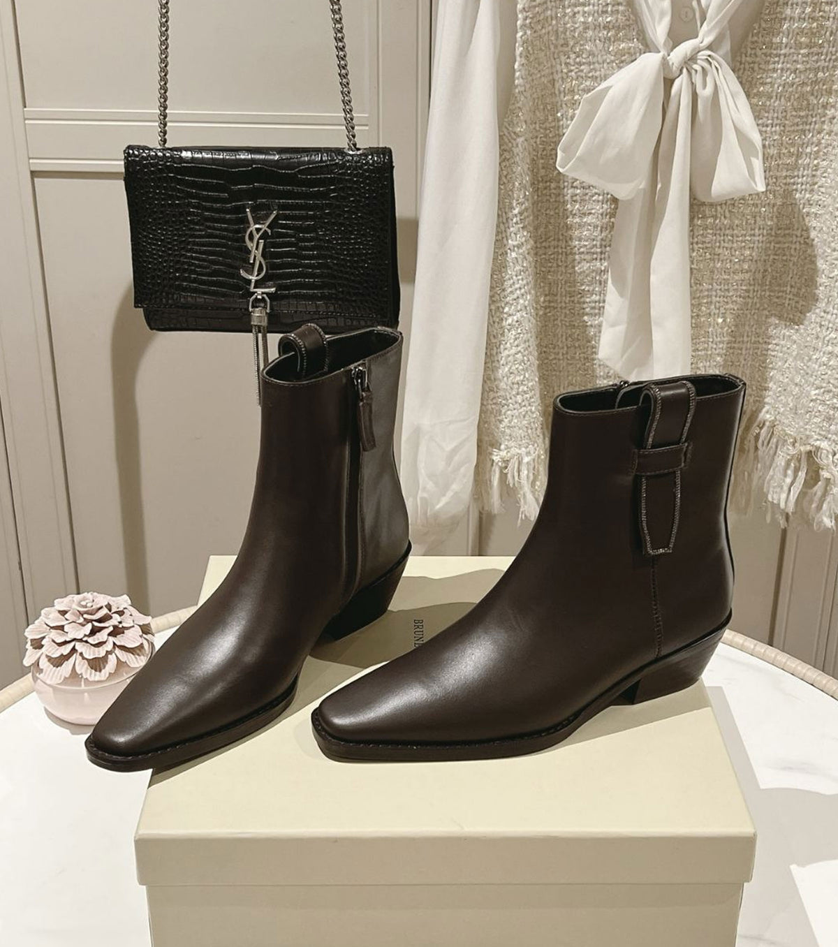 Leather boots