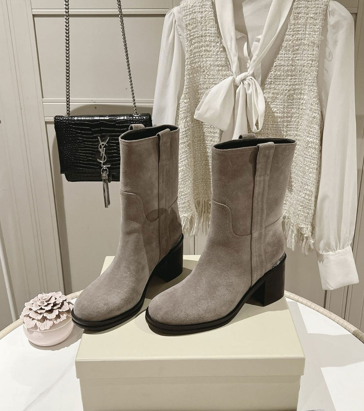 Leather boots