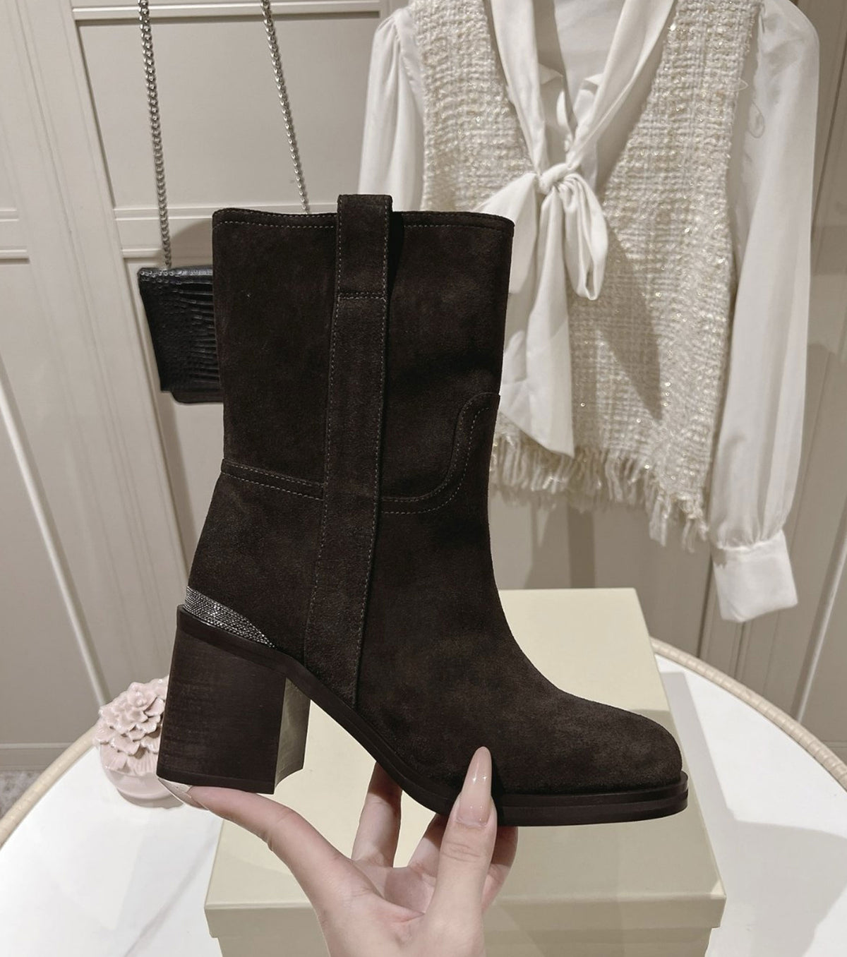 Leather boots