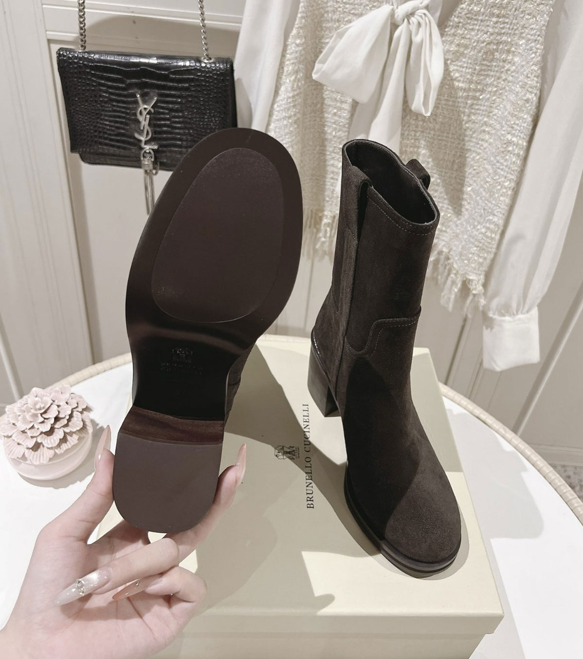 Leather boots