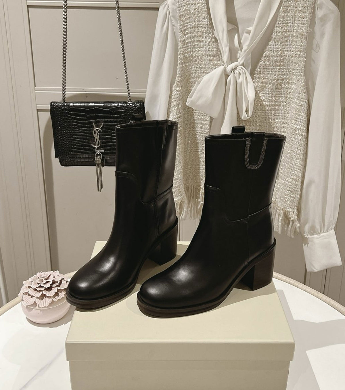 Leather boots