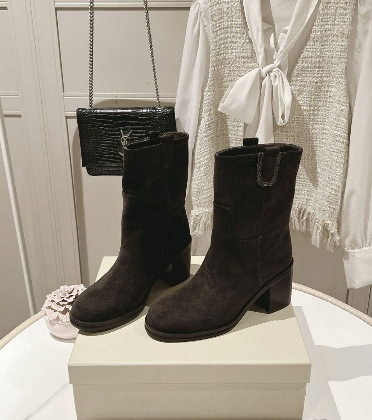 Leather boots