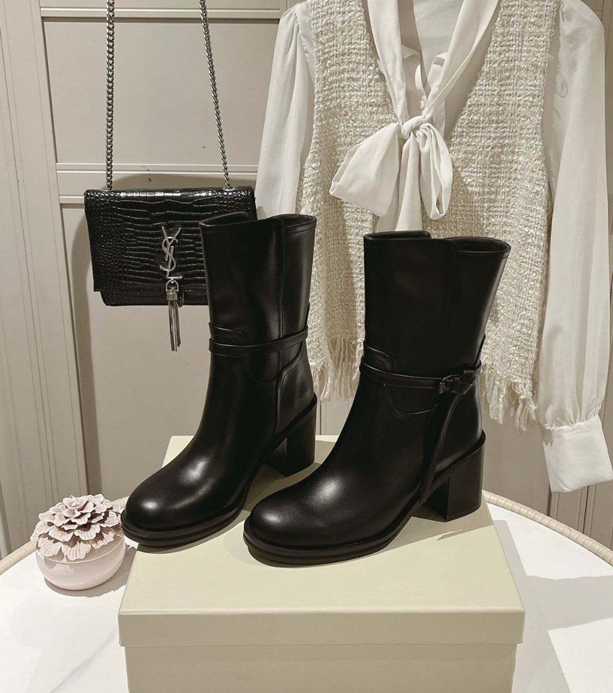 Leather boots