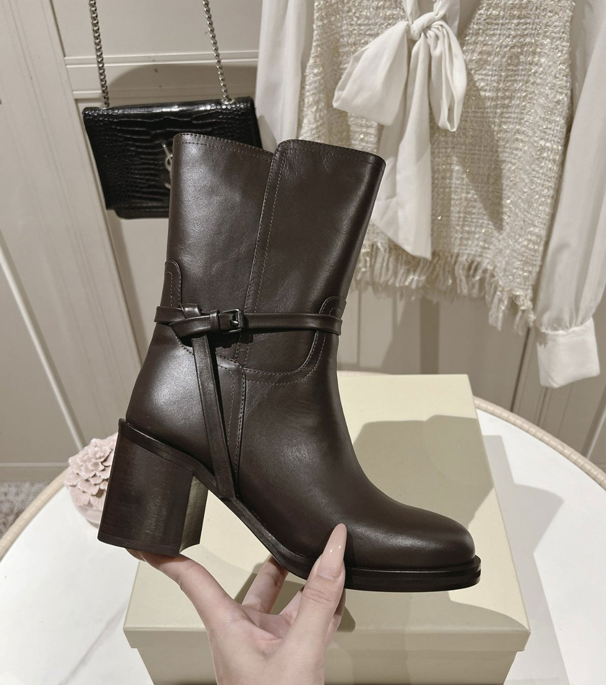 Leather boots
